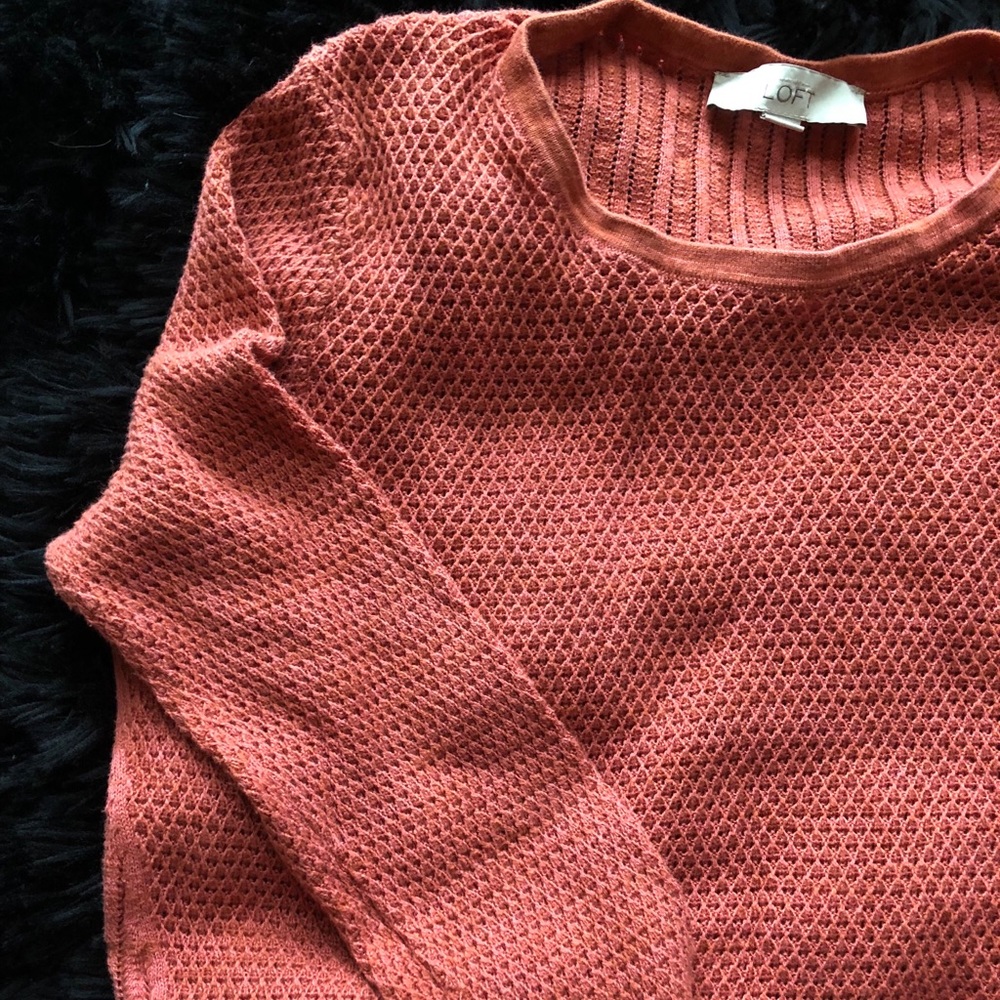 LOFT Muted Burnt Orange Sweater